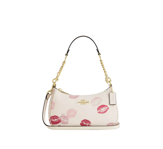 Coach - TERI SHOULDER BAG WITH LIPS PRINT